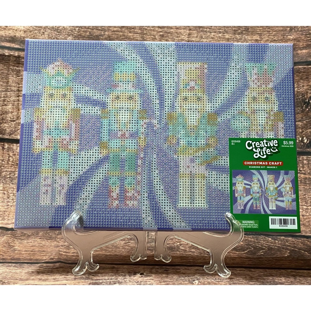 Pastel Nutcrackers Canvas Christmas Diamond Painting Kit Hobby Lobby